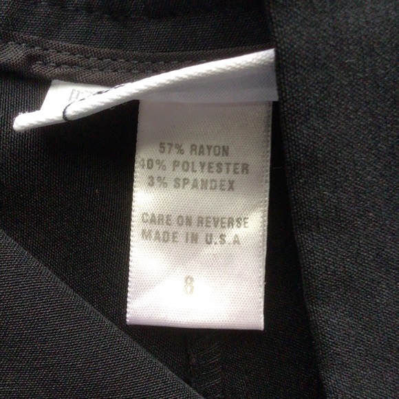 Womens Black Crop Pants Barbara Lesser Stretchy Straight Leg Embroidery - Picture 7 of 14